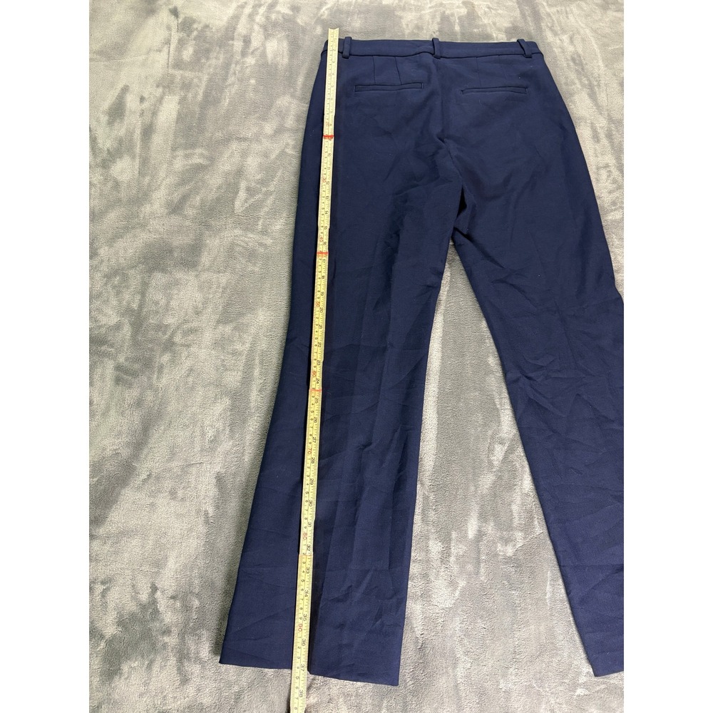 J.Crew Womens Kaya Straight Leg Dress Pants 2 Navy Blue Carreman Fabric - Picture 9 of 11